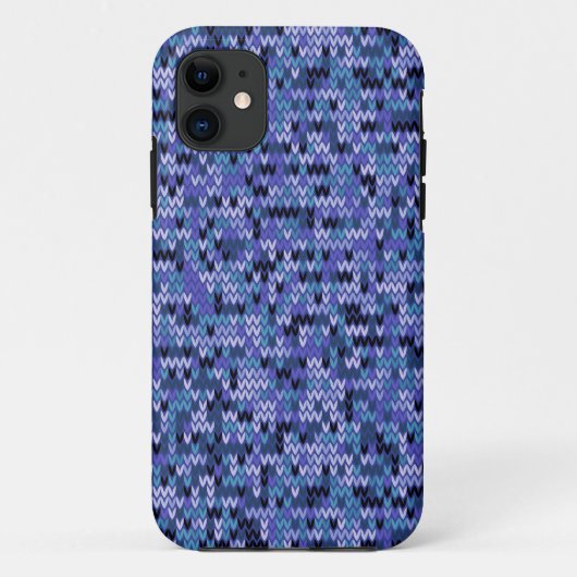 Mooi, breipatroon, gebreid, blauw en Case-Mate iPhone case (Achterkant)