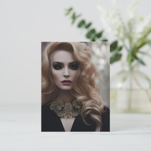 Mooi Briefkaart van Blonde (Staand voorkant)