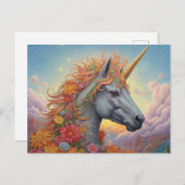 Mooi Briefkaart van Unicorn (Voorkant / Achterkant)