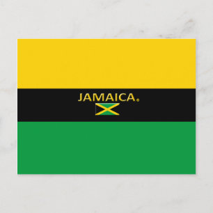 Mooi Briefkaart voor Jamaica-vlagkleuren