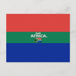 Mooi Briefkaart voor Zuid-Afrika-vlagkleuren