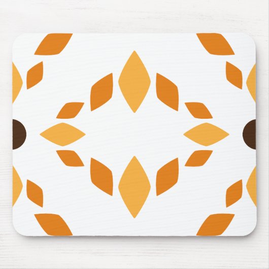 Mooi bruin bloemblad patroon muismat (Voorkant)