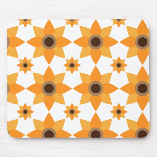 Mooi bruin bloemblad patroon muismat (Voorkant)