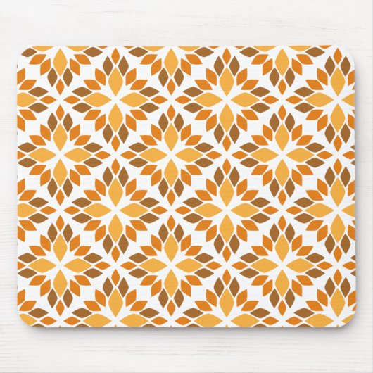 Mooi bruin bloemblad patroon muismat (Voorkant)