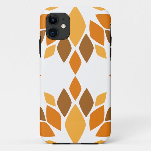 Mooi bruin bloemenpatroon Case-Mate iPhone case (Achterkant)