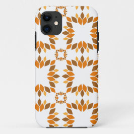 Mooi bruin bloemenpatroon iPhone 11 hoesje
