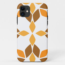 Mooi bruin bloemenpatroon iPhone 11 hoesje