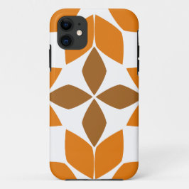 Mooi bruin bloemenpatroon iPhone 11 hoesje