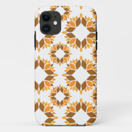 Mooi bruin bloemenpatroon iPhone 11 hoesje