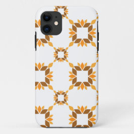 Mooi bruin bloemenpatroon iPhone 11 hoesje