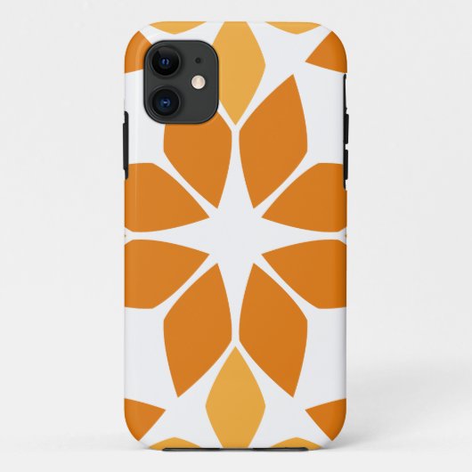 Mooi bruin bloemenpatroon Case-Mate iPhone case (Achterkant)