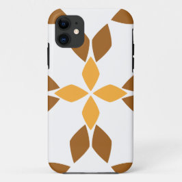 Mooi bruin bloemenpatroon iPhone 11 hoesje