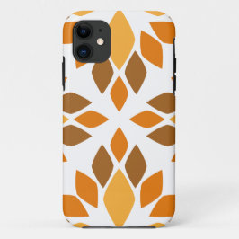 Mooi bruin bloemenpatroon iPhone 11 hoesje