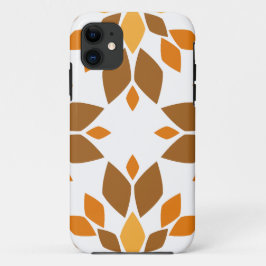 Mooi bruin bloemenpatroon iPhone 11 hoesje