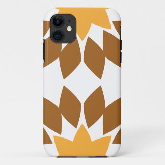 Mooi bruin bloemenpatroon iPhone 11 hoesje
