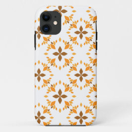 Mooi bruin bloemenpatroon iPhone 11 hoesje