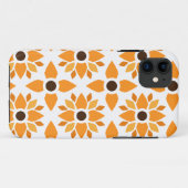 Mooi bruin bloemenpatroon Case-Mate iPhone case (Achterkant (horizontaal))