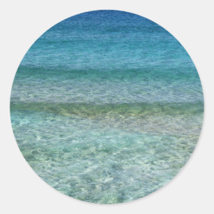 Mooi Calm Caribbean Zee Ronde Sticker