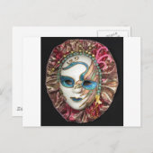Mooi carnavalemmasker briefkaart (Voorkant / Achterkant)