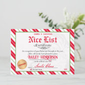 Mooi certificaat van Santa Goedgekeurd Twee keer g Kaart (Staand voorkant)