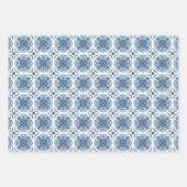 Mooi Classic Blue | Elegant Blue en White Inpakpapier Vel (Voorkant 3)