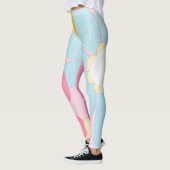 Mooi cool gekleurd bloemontwerp leggings (Links)