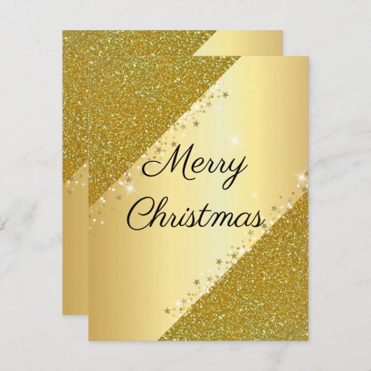 Mooi, cool, perfect Gold Feestdagenkaart (Voorkant / Achterkant)