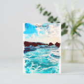 Mooi Cornwall Engeland Verenigd Koninkrijk Kustlan Briefkaart (Staand voorkant)