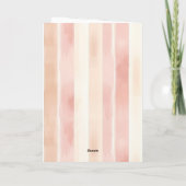 Mooi Crème Perzik Roze Paard Bloemige Verjaardag Kaart (Achterkant)