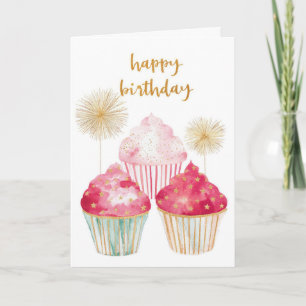 Mooi Cupcake Verjaardag Kaart