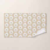 Mooi Daisy Flower Pattern op Sand Beige Bad Handdoek (Handdoek)