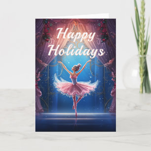 Mooi De Notenkraker Suite Ballerina Kerstmis Feestdagen Kaart