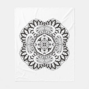 Mooi deco Square Doodle Fleece Deken