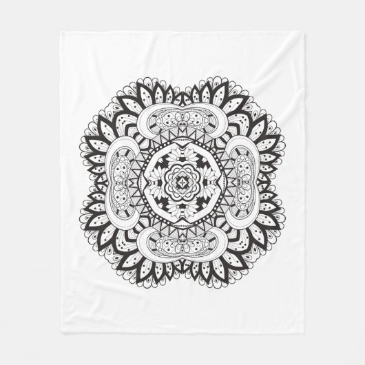 Mooi deco Square Doodle Fleece Deken (Voorkant)