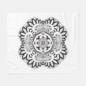 Mooi deco Square Doodle Fleece Deken (Voorkant (Horizontaal))