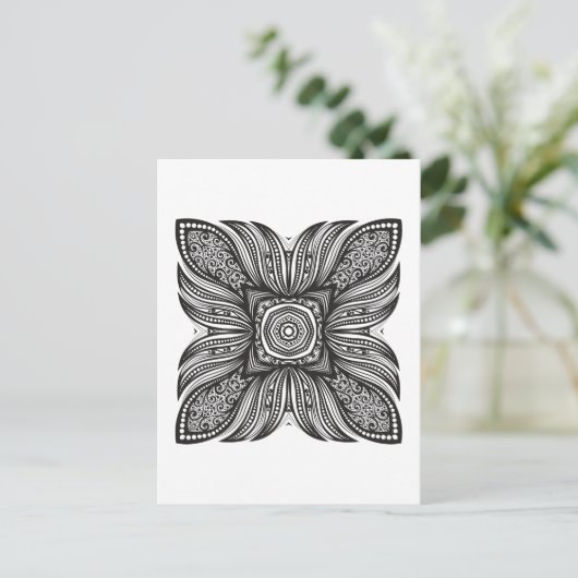 Mooi decor Square Doodle Briefkaart (Staand voorkant)
