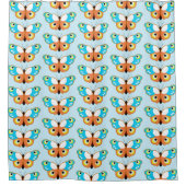 Mooi decoratief vlinderpatroon douchegordijn (Voorkant)
