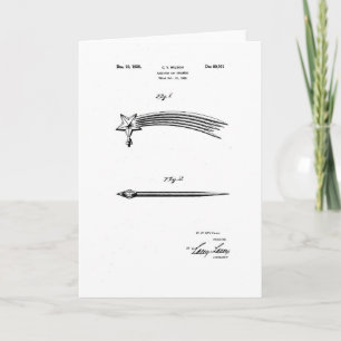 Mooi design, patent van een vallende ster. kaart