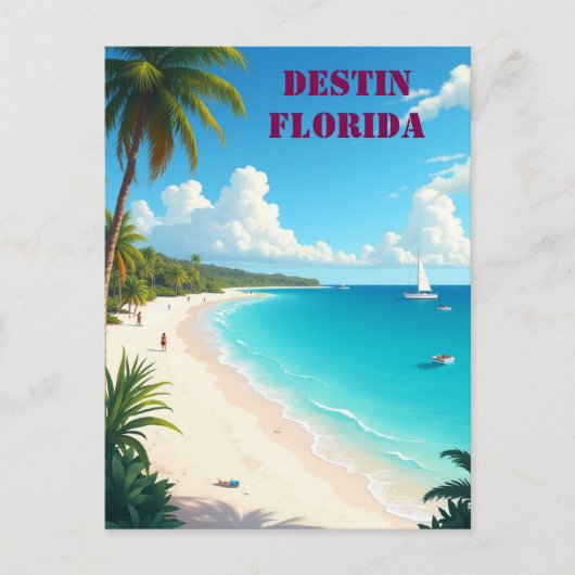 Mooi Destin Florida Sunset Beach Briefkaart (Voorkant)