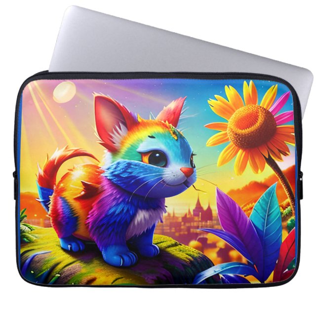 Mooi dier drie laptop sleeve (Voorkant)