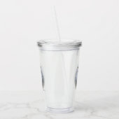 Mooi, drommelig en Serene Snowy Owl Acryl Drinkbeker (Links)