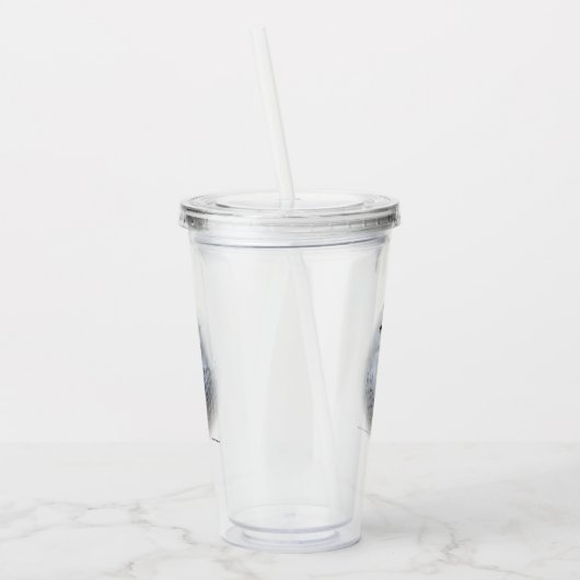 Mooi, drommelig en Serene Snowy Owl Acryl Drinkbeker (Links)