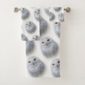 Mooi, drommelig en Serene Snowy Owl Bad Handdoek (Insitu)