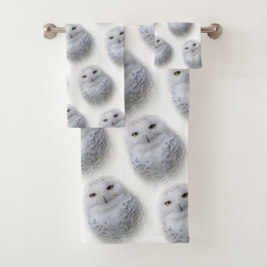 Mooi, drommelig en Serene Snowy Owl Bad Handdoek (Insitu)