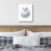 Mooi, drommelig en Serene Snowy Owl Canvas Afdruk (Insitu (Slaapkamer))