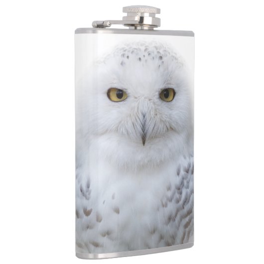 Mooi, drommelig en Serene Snowy Owl Heupfles (Rechts)