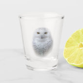 Mooi, drommelig en Serene Snowy Owl Shot Glas (Voorkant)