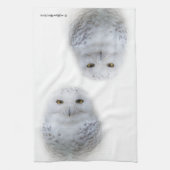 Mooi, drommelig en Serene Snowy Owl Theedoek (Verticaal)