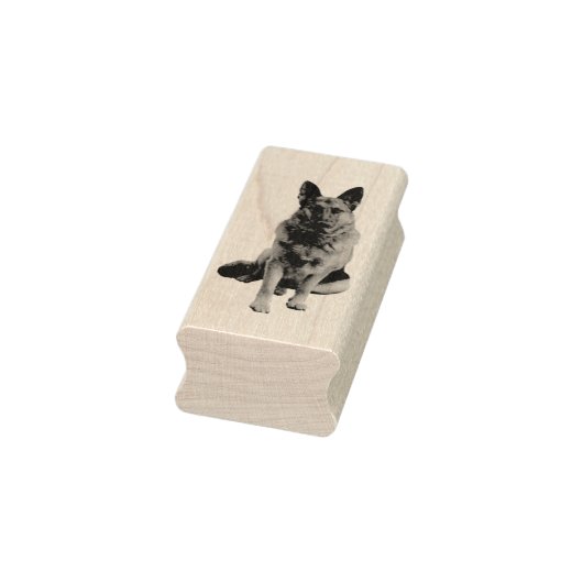 Mooi Duits Herder Hond Portret Rubberstempel (Stempel)