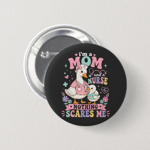 Mooi eend Moederdag cadeau voor mama en verpleegst Ronde Button 5,7 Cm